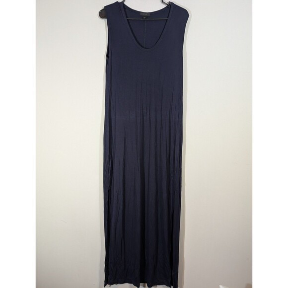 J Crew Womens Navy Sleveless Maxi Dress Sz S Classic Minimalist Capsule Nautical - Picture 1 of 8